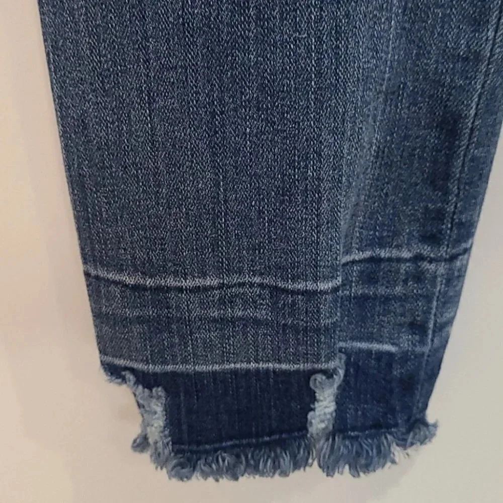 Hudson Distressed Raw Hem Denim Jeans - Picture 6 of 16